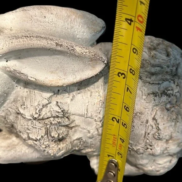 Farmhouse French Concrete Bunny Rabbit Figurine Spring Home Decor - Picture 6 of 8